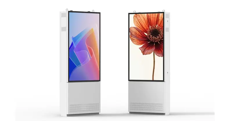  slim outdoor digital totems 
