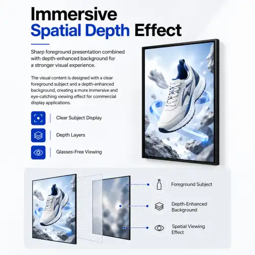 3d spatial display signage 