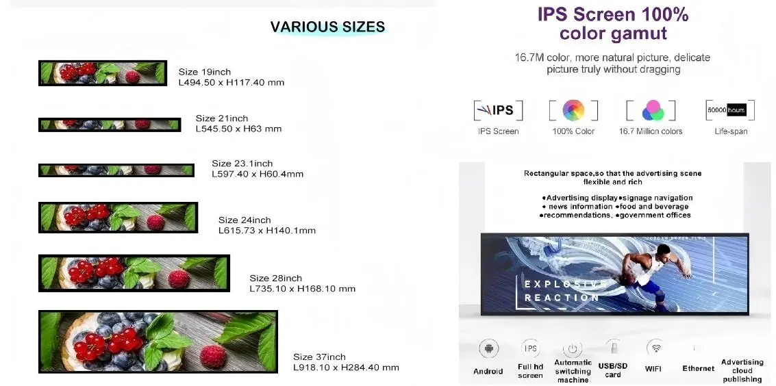 Bar LCD display Bar LCD display