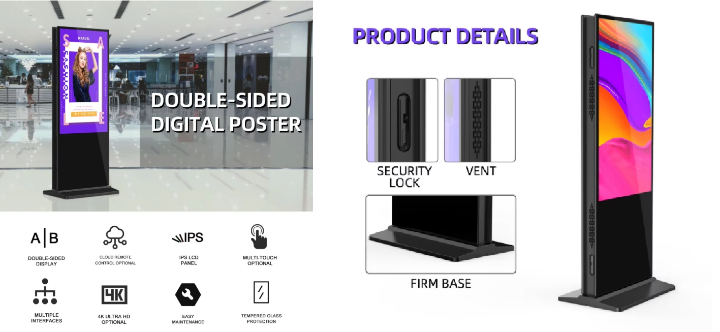 Double Sides Touch Kiosk 