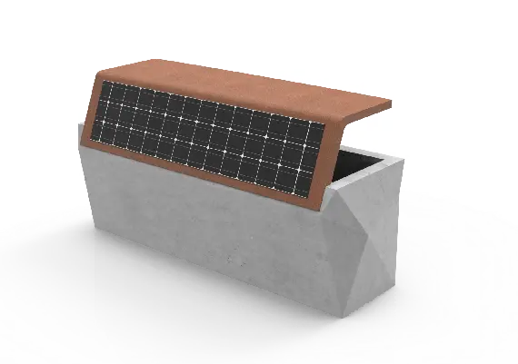 solar powered trash-compacting bin solar powered trash-compacting bin