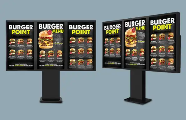 Digital outdoor menu board