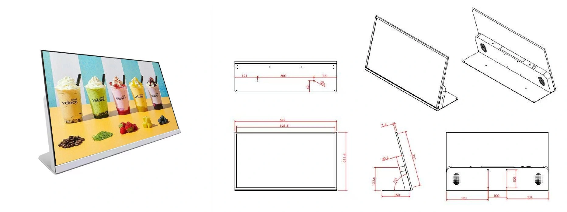 Desktop menu board 