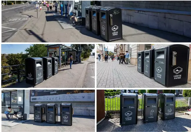 solar compacting trash can