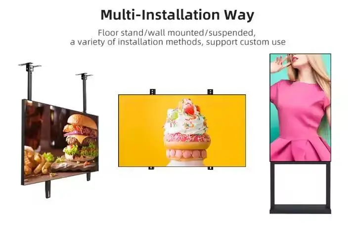 Ultra-Narrow Edge LCD Advertising Display
