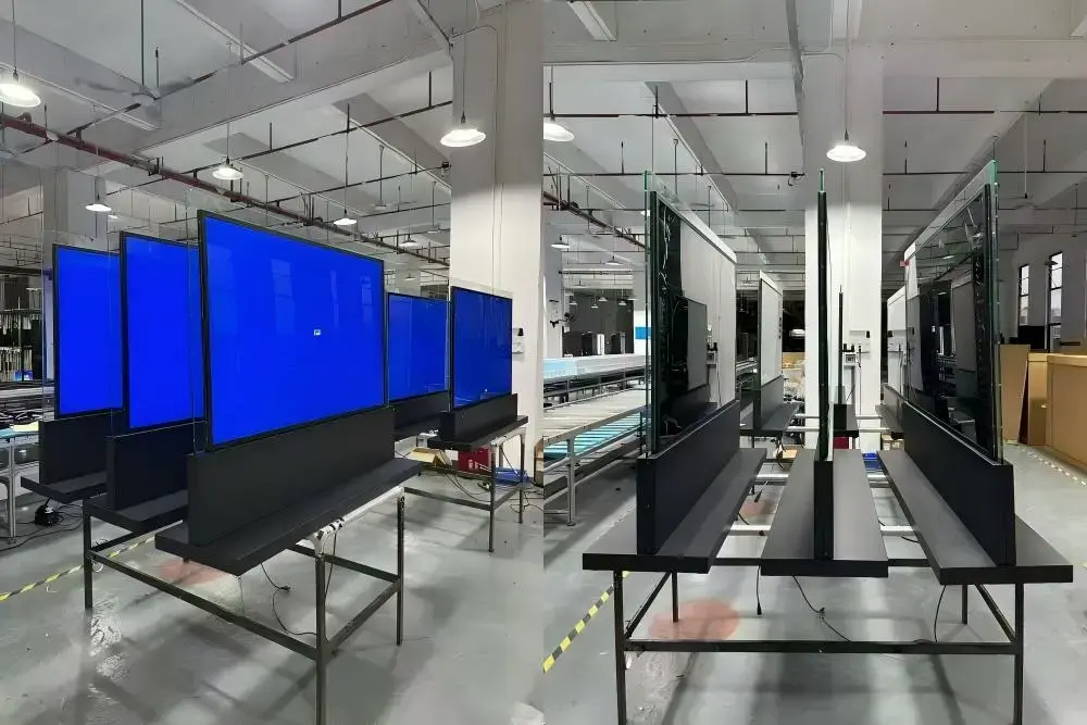 Indoor horizontal double sides display 