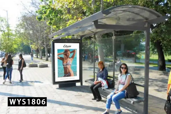 Solar-powered bus shelter