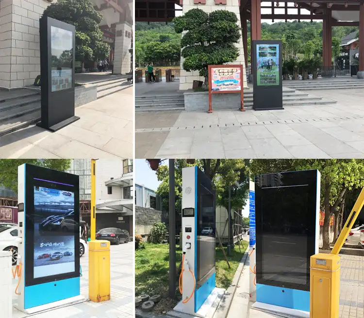 EV charging kiosk display 