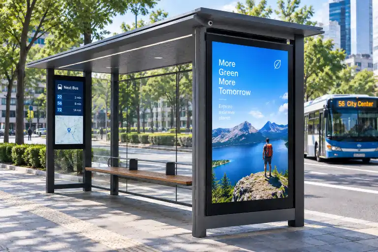 Outdoor LCD bus shelter display Outdoor LCD bus shelter display