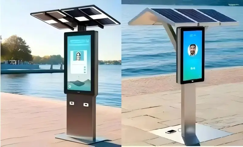 Solar Panel Energy Outdoor Info Kiosk 